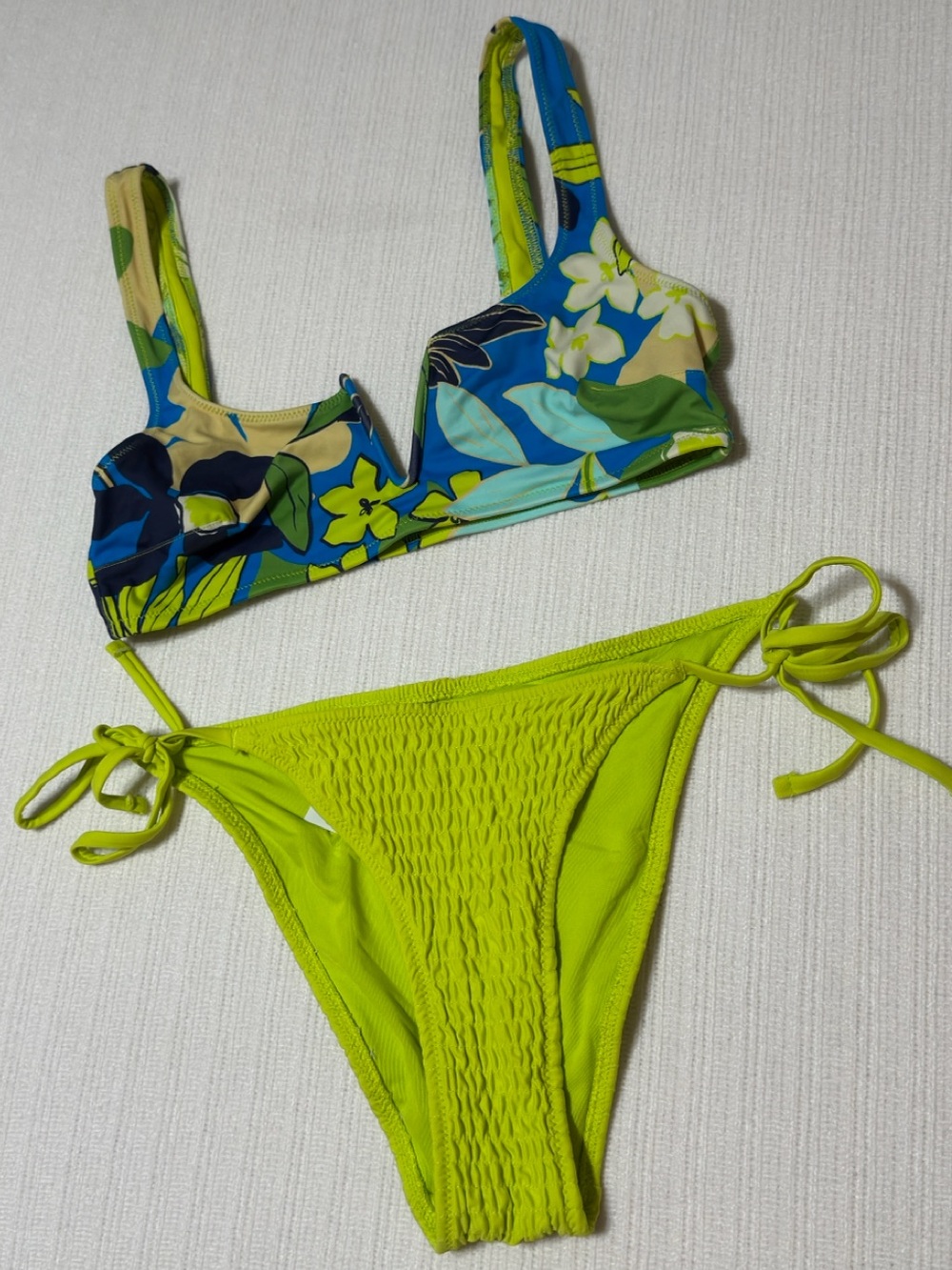 Aerie Bikini / Green & Blue / Small
